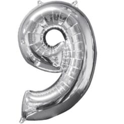 26" SHP Silver #9 Foil Balloon