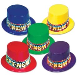 Rainbow Blast New Years Top Hats Astd
