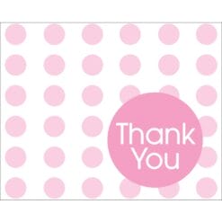 Pink Dots Thank You Notes 8CT