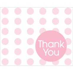 Classic Pink Dots Thank You Notes 8CT