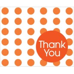 Orange Dots Thank You Notes 8CT