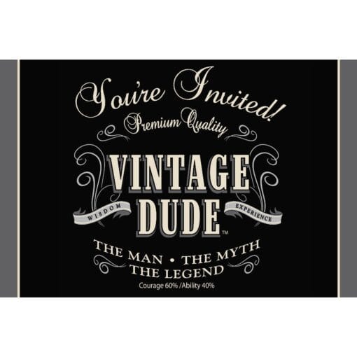 Vintage Dude Invitations 8Ct
