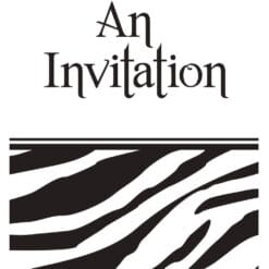 Zebra Print Invites Folded 8CT