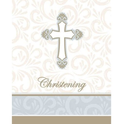 Divinity Christening Invitations 8Ct