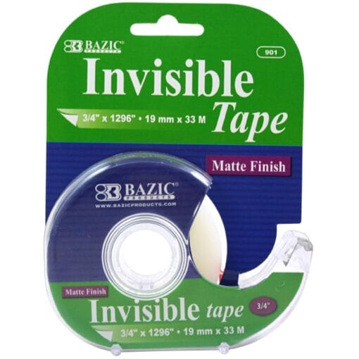 Tape Invisible W/Dispenser, 3/4&Quot;X1296&Quot;