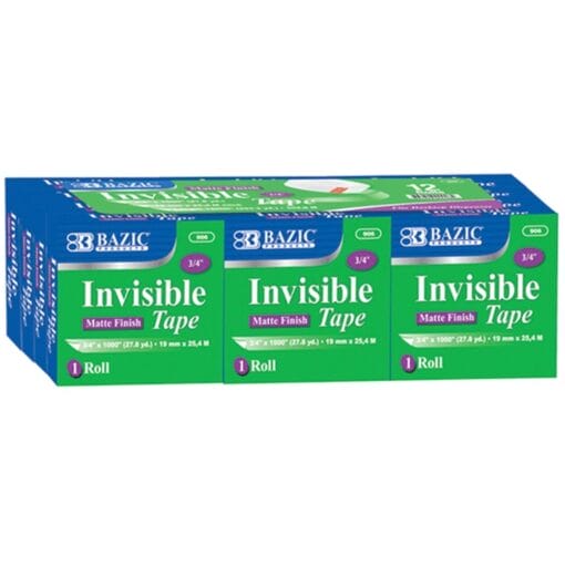Tape Refill Invisible 3/4&Quot;X1000&Quot; 12Ct