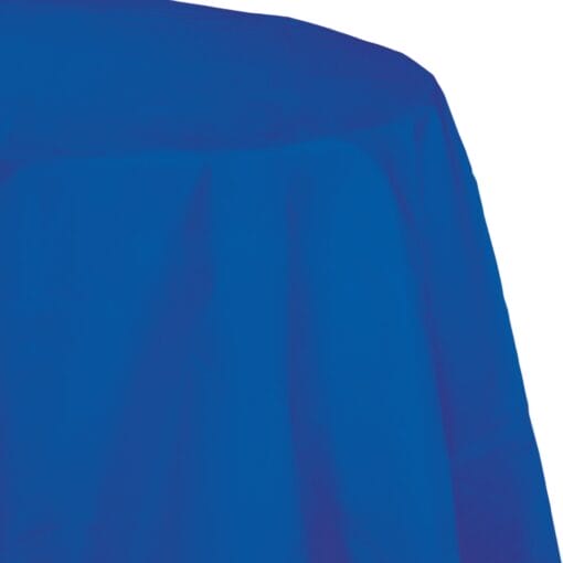 Cobalt Blue Tablecover 82&Quot; Rnd Ppr/Poly