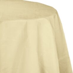 Ivory Tablecover 82" RND PPR/Poly