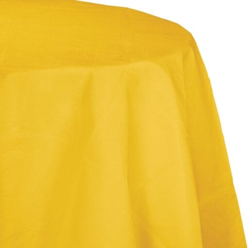Sb Yellow Tablecover 82&Quot; Rnd Ppr/Poly