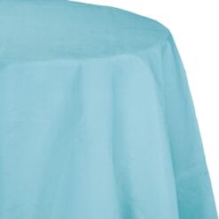 Pastel Blue Tablecover 82" RND PPR/Poly