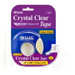 Tape Crystal Clear 3/4"x1296" w/Disp