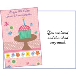 GC B-Day Great-Granddaughter w/Cupcake