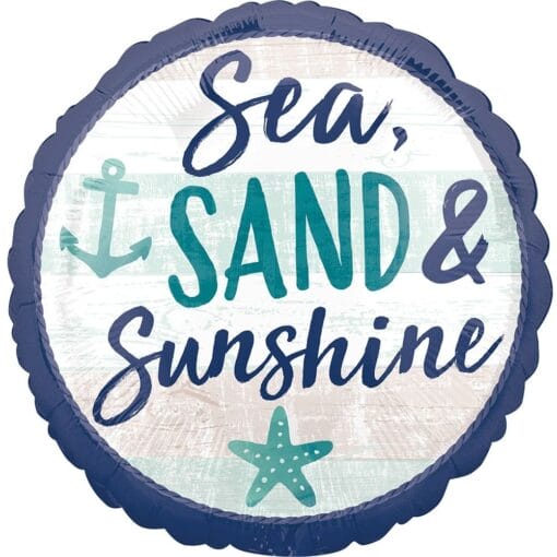 17&Quot; Rnd Sea Sand Sunshine Foil Blln