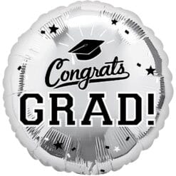 18" RND Silver Congrats Grad Foil BLLN
