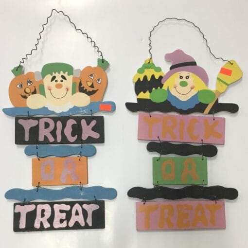 Halloween Wall Hanging Painted Astd