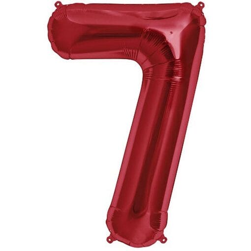 34&Quot; Shp Red #7 Foil Balloon