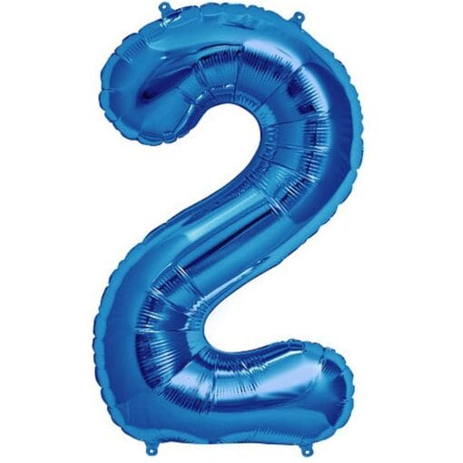 34&Quot; Shp Blue #2 Foil Balloon