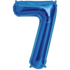 34" SHP Blue #7 Foil Balloon