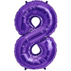 34" SHP Purple #8 Foil Balloon