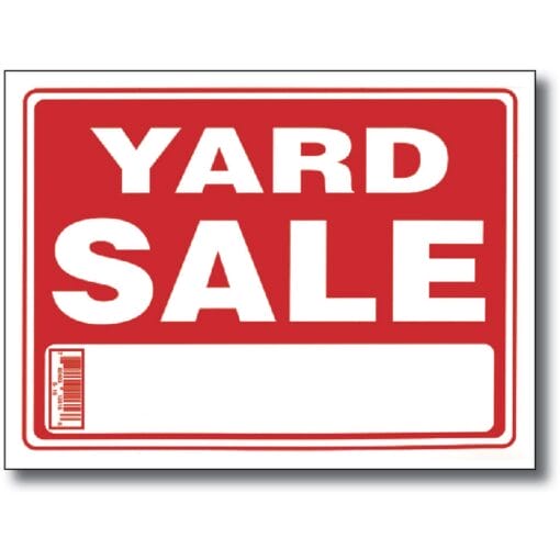 Sign, Yard Sale 12&Quot;X16&Quot;
