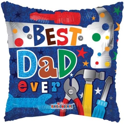 18&Quot; Sqr Best Dad W/Tools Foil Balloon