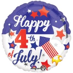 18" RND 4th of July Foil Balloon