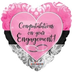 18" HRT Engagement Congrats Foil BLN