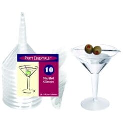 Martini, 2PC Clear 8oz 10CT