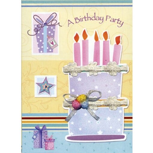 Birthday Cake Invitations 8Ct