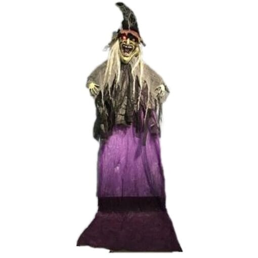 Witch Head W/Red Light Wall Decor 12Ft