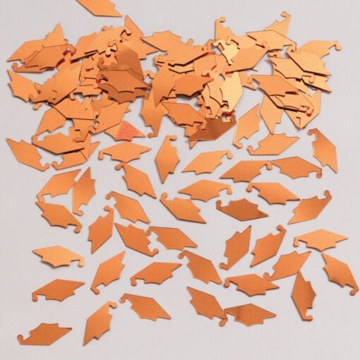 Orange Grad Caps Confetti .5Oz