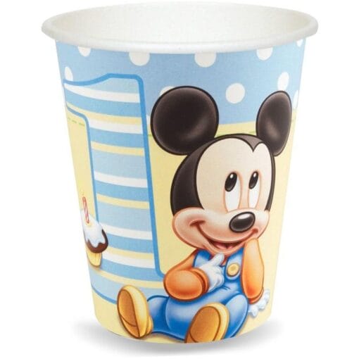 Mickey'S 1St Birthday Cups H/C 9Oz 8Ct