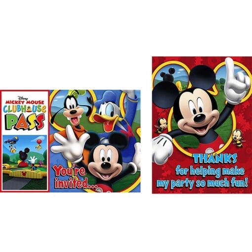 Mickey Playtime Invites/Thank You'S 8Ct