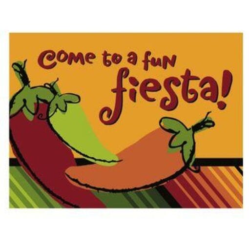 Fiesta Peppers Invitations 8Ct