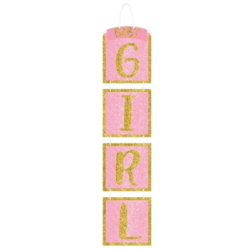&Quot;Girl&Quot; Pink W/Glitter Decoration