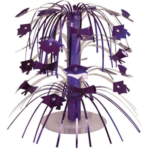 Purple Grad Cap Cascade Centerpiece