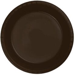 C Brown Plate Plastic 7" 20CT