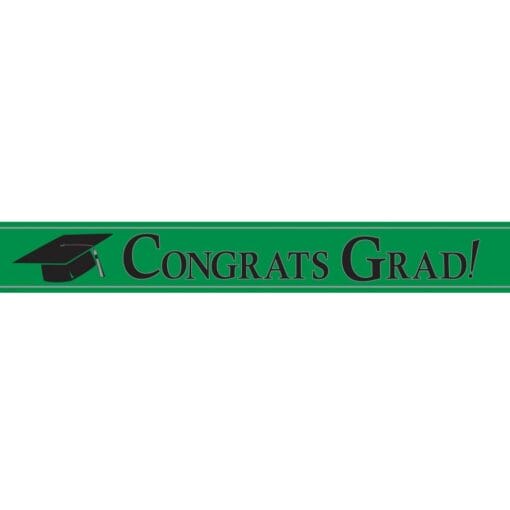 Green Congrats Grad Foil Banner
