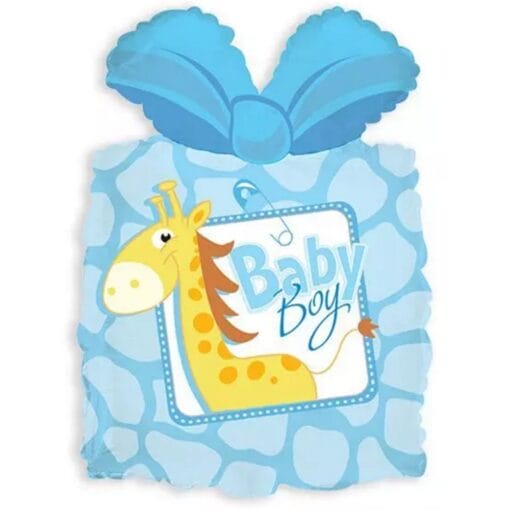 25&Quot; Shp Baby Boy Gift W/Bow Bln