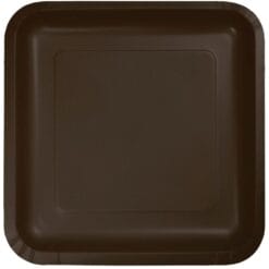 C Brown Plate Paper SQR 9" 18CT