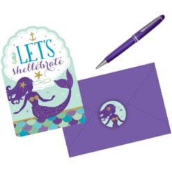 Mermaid Wishes Postcard Invites 8CT