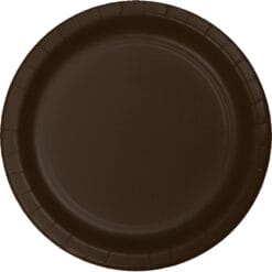 Chocolate Brown Plate Paper 10" 24CT