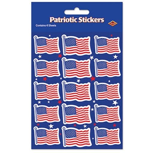 Usa Flag Stickers 4Shts