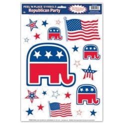 Republican Stickers 12"x17"