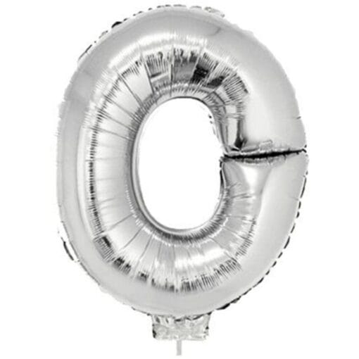 16&Quot; Ltr Silver O Foil Balloon
