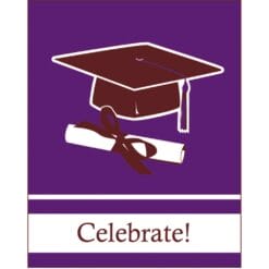 Purple Grad Invitations 25CT