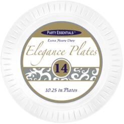 Elegance Clear Plates 10.25" 14CT