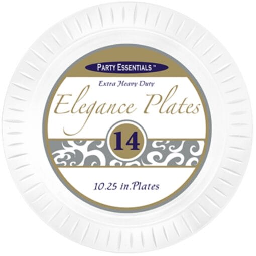 Elegance Clear Plates 10.25&Quot; 14Ct
