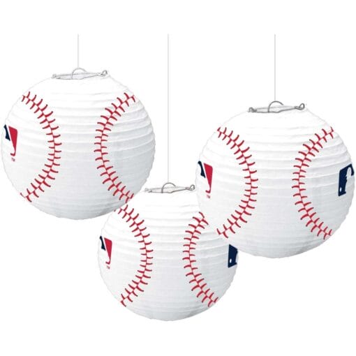 Mlb Baseball Paper Lanterns 3Pcs