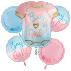 BQT Boy or Girl? Gender Reveal Foil Balloons 5PCS